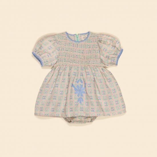 Apolina Dora Dress - Satin Pink - LILY SOURIRE インポート子供服/通販