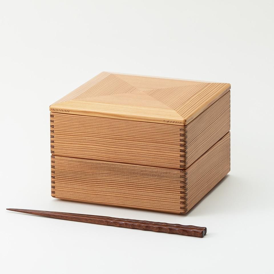 黒木クラフト工房・みやざき杉の二段重（5寸）｜低座の椅子と暮らしの