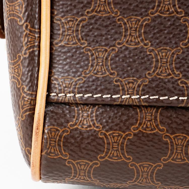 マカダム柄ミニボストンバッグM15/2 ブラウン×ベージュ ヴィンテージ