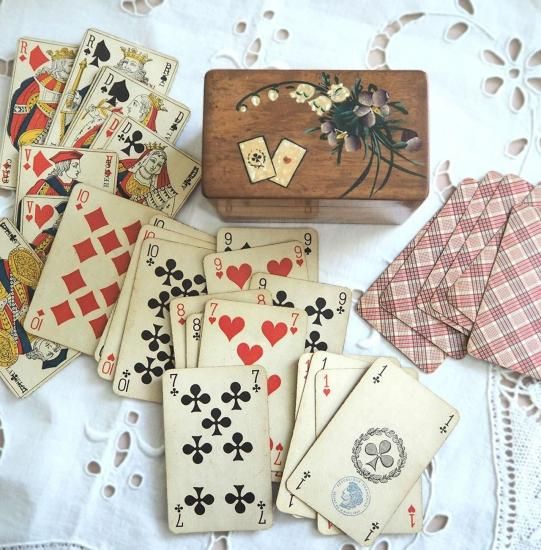 アンティーク トランプ | フランス 19世紀 すずらんとスミレのモ