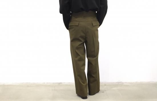 YOKE | 2TUCK WIDE GURKHA TROUSERS(DUSTY BROWN) | 2タックワイド