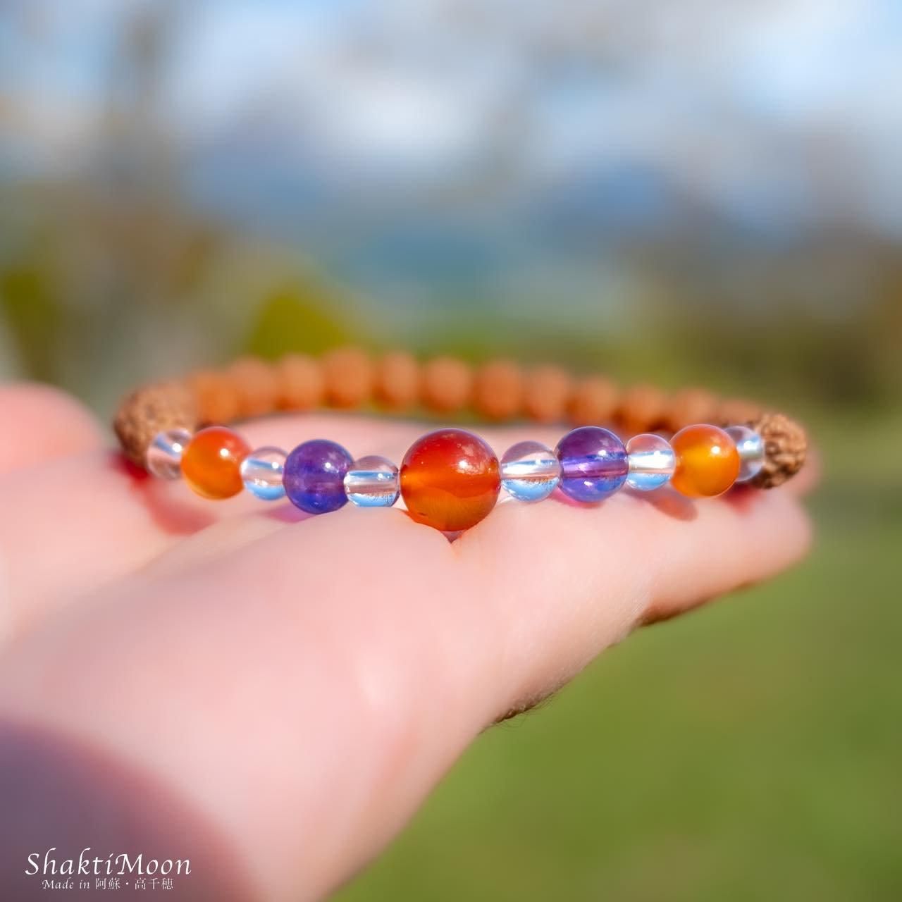 情熱と安定！夢を引き寄せる力強いお守り！カーネリアン×アメジスト