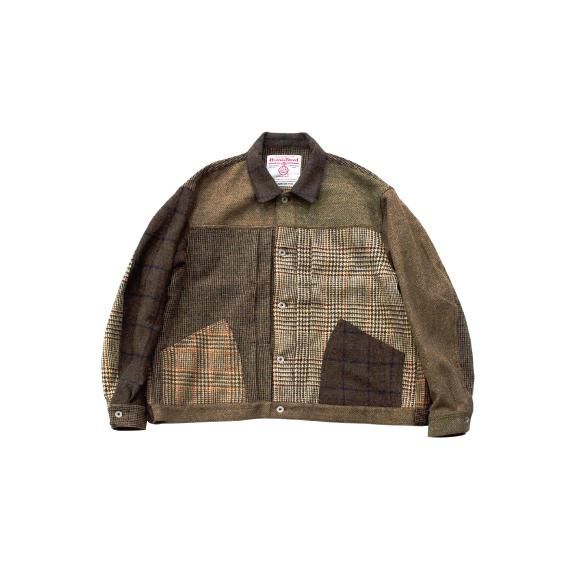 Harris Tweed switching work jacket - H.UNIT
