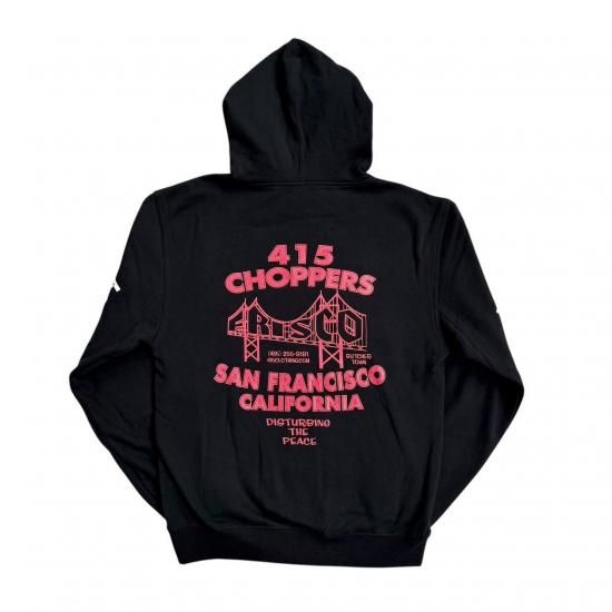 415 clothing/FRISCO HOODIE BLACK -415クロージング フリスコスタイル