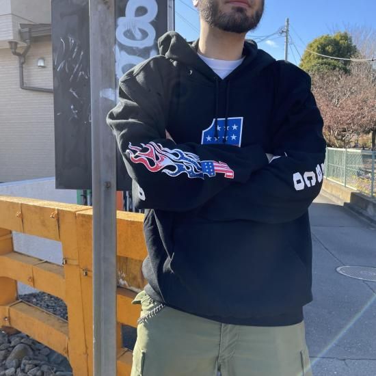 415 clothing/FRISCO HOODIE BLACK -415クロージング フリスコスタイル