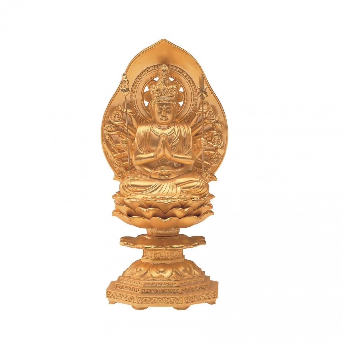 純金めっき仕上げ】十二支のお守り本尊 千手観音菩薩（子年）