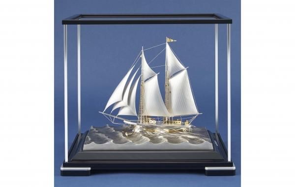 銀製 ヨット1号（2本マスト) ソリッドケース - TAKEHIKO - 武比古