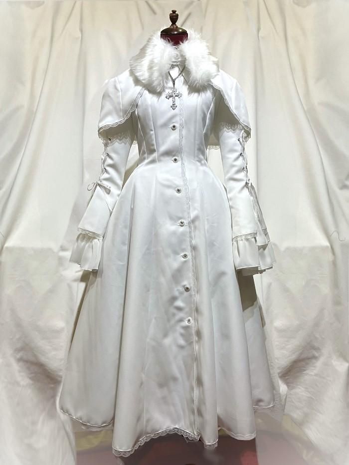 ◇受注商品◇デコレーションクロス付きファー衿ケープ+袖あみあげ