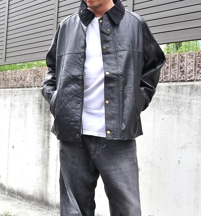 yoused ユーズド LEATHER DRIVER'S JACKET レザードライバーズ