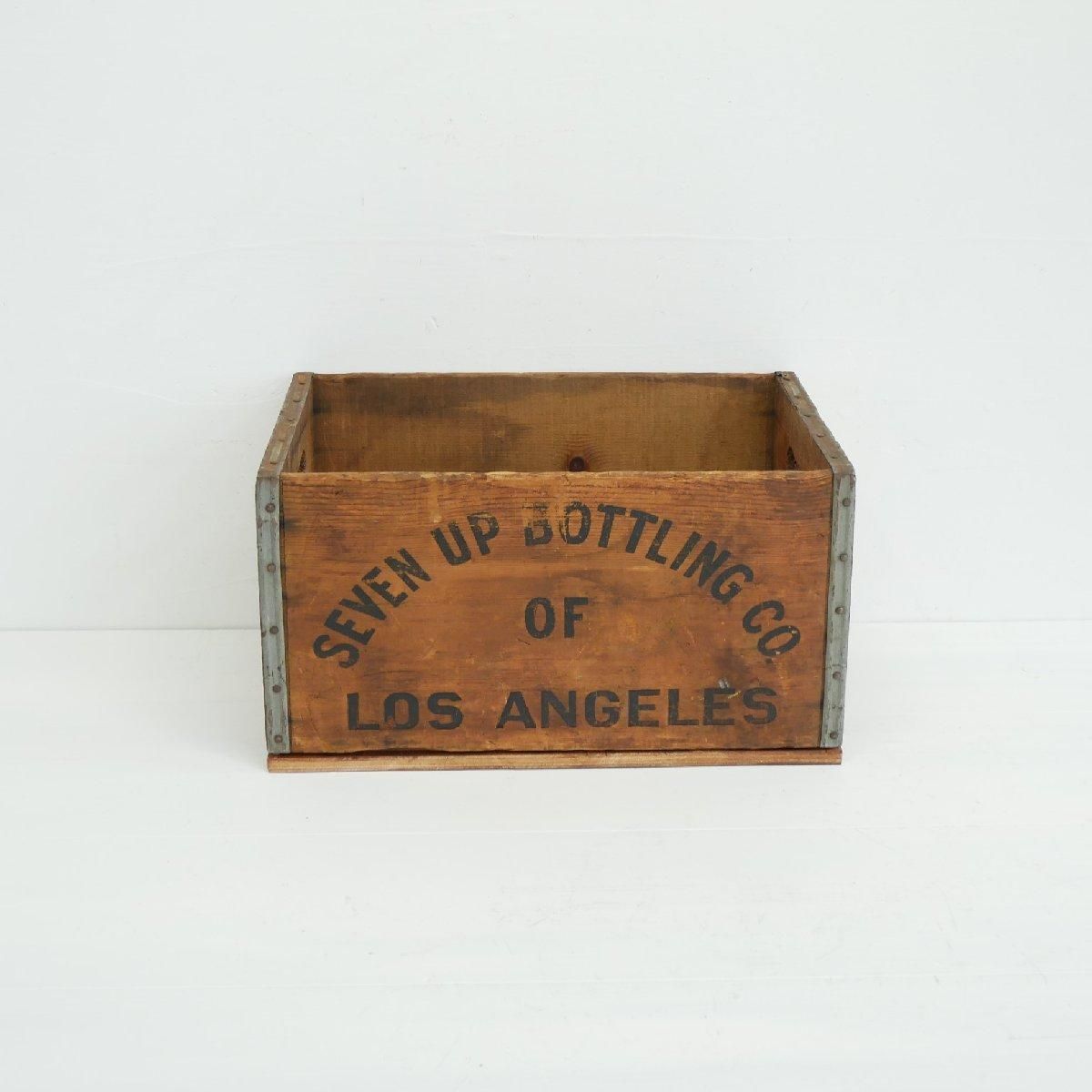 1950's アメリカ ヴィンテージ 7up セブンアップ 木箱 ウッドボックス