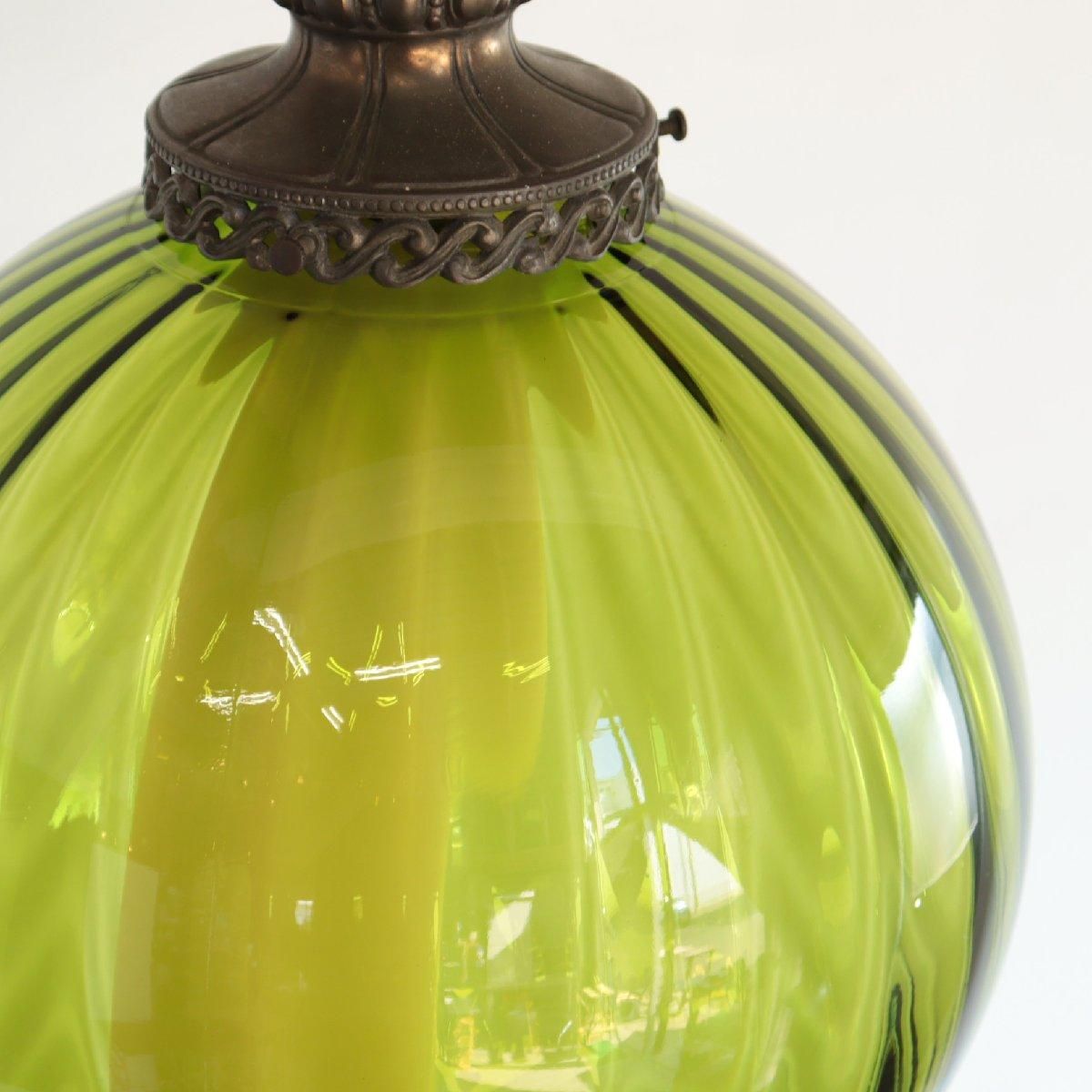 ヴィンテージ カラーガラス ペンダントライト アメリカ アンティーク