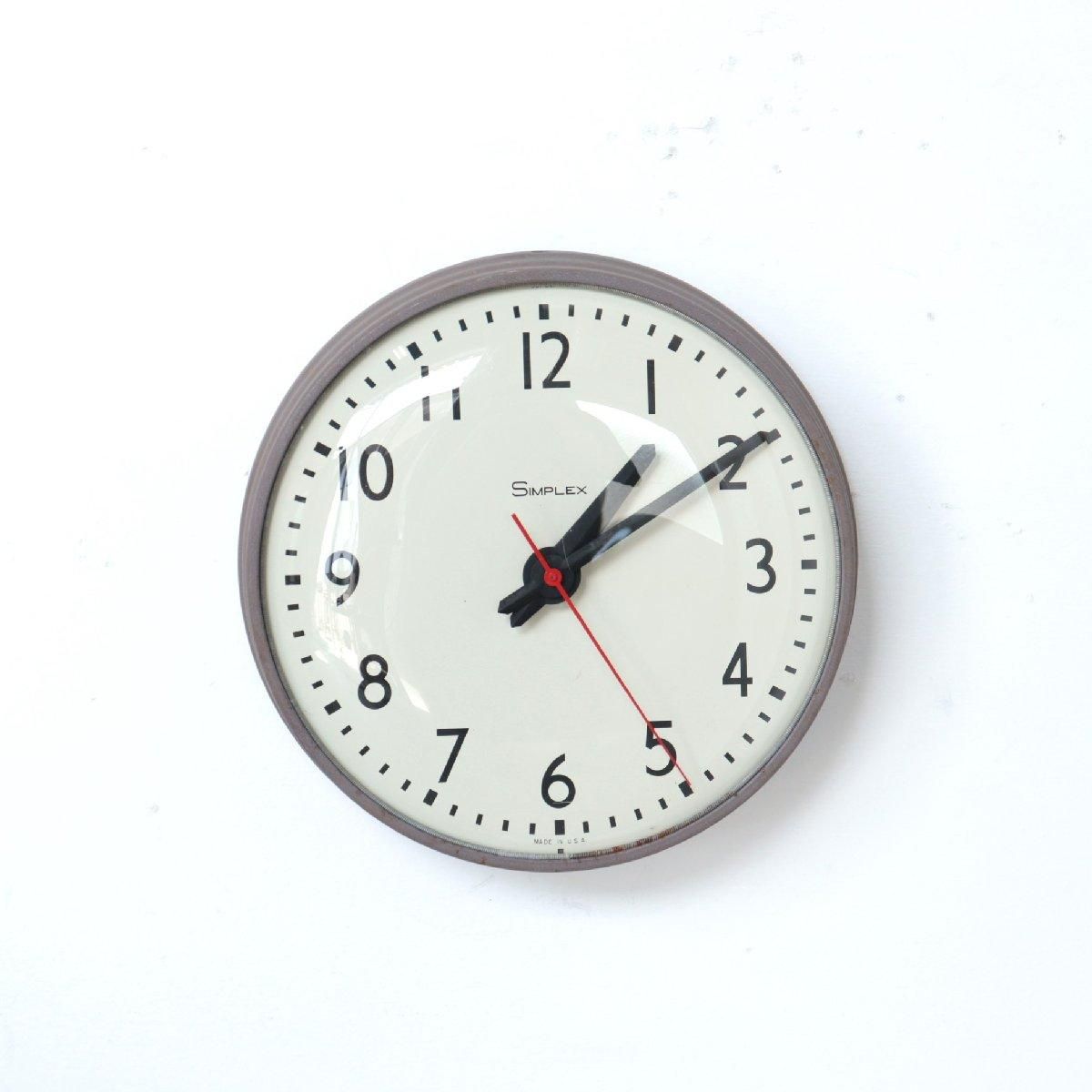 スクールクロック アメリカ 時計 シンプレックス 壁掛け時計