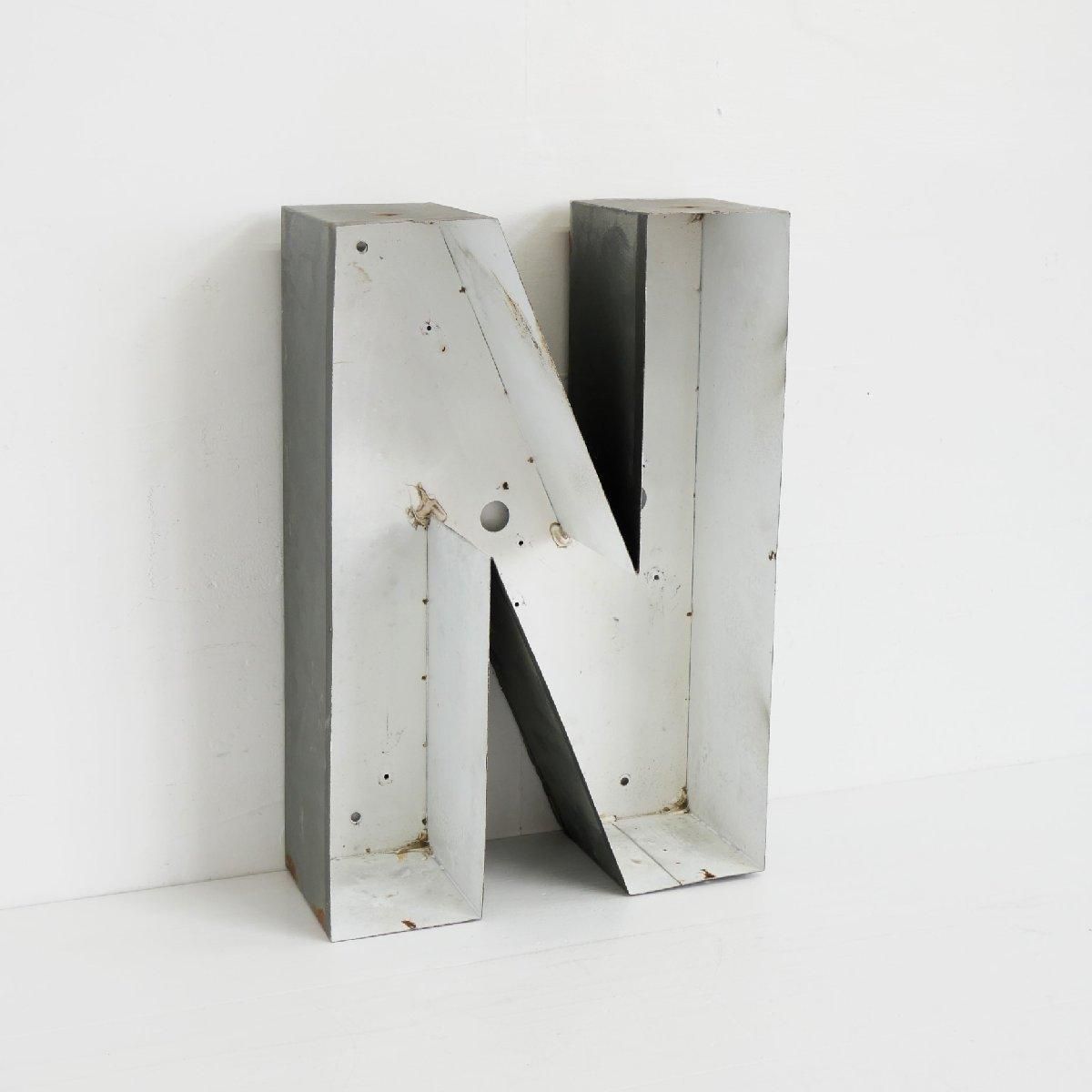 ヴィンテージ アルファベット 立体看板 N アメリカ サイン