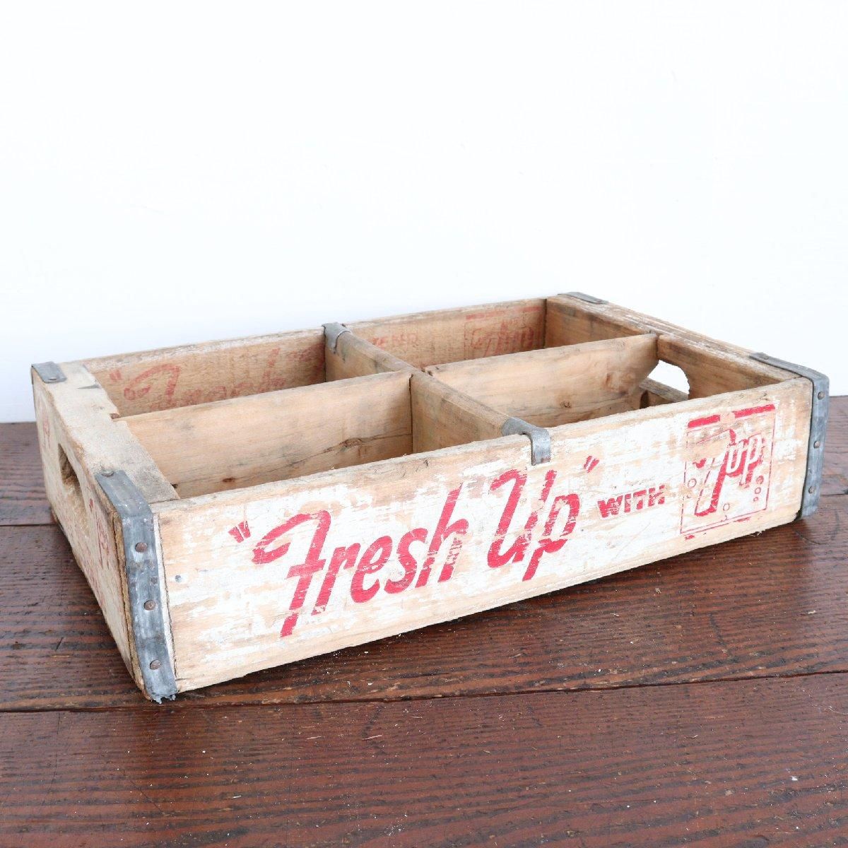 70s 7up ヴィンテージ 木箱 アメリカ -通販-ローズボールアンティークス