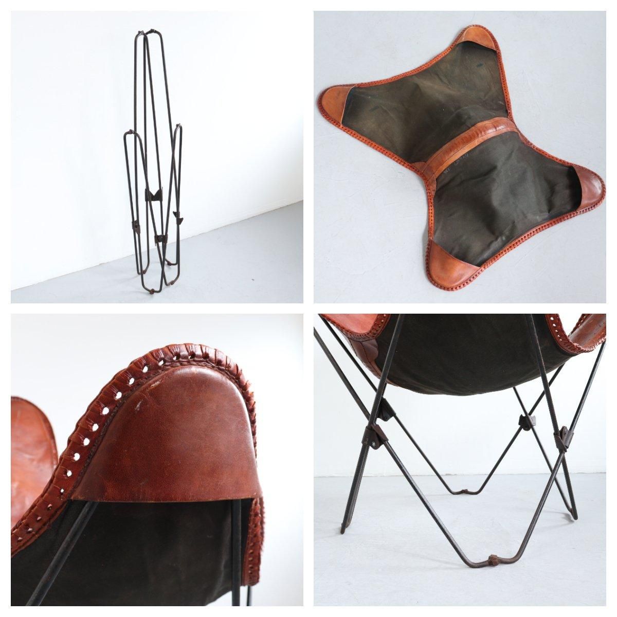 ヴィンテージ バタフライチェア 椅子 革 -通販-ローズボールアンティークス