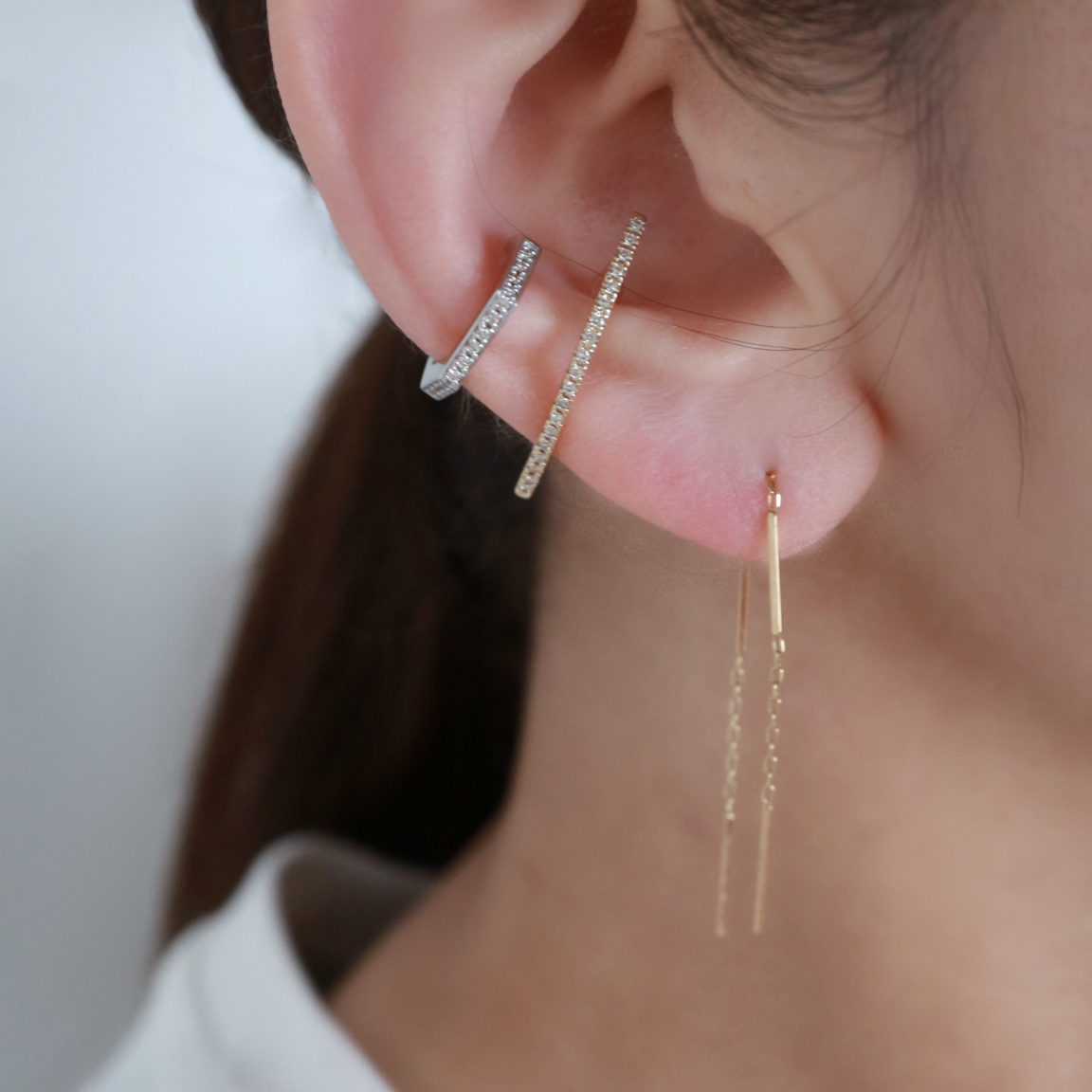 Hirotaka（ヒロタカ) Manhattan Octagoncut Ear Cuff / WG