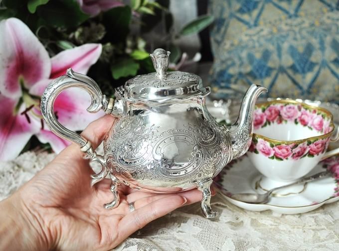 アメリカンシルバー【純銀】Tiffany&Co バッチェラーティーポット