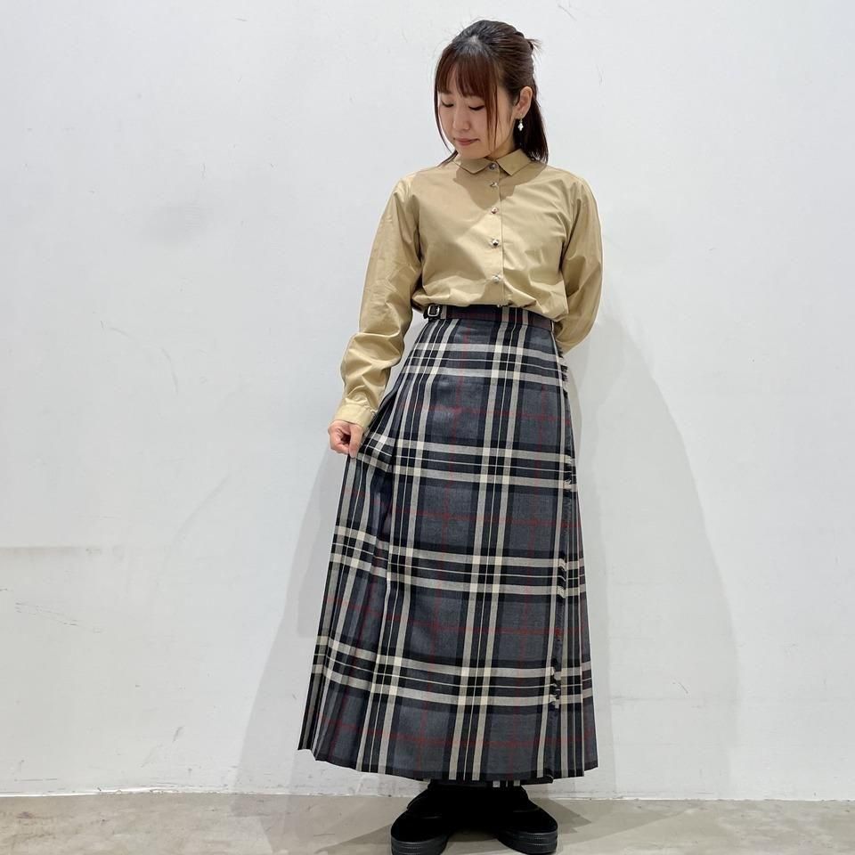 O'neil of Dublin - CLASSIC LONG KILT 両脇ベルト後プリーツスカート