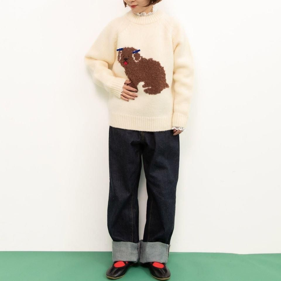 CHILD WOMAN - もふもふDOGインターシャ クルーネックプルオーバー