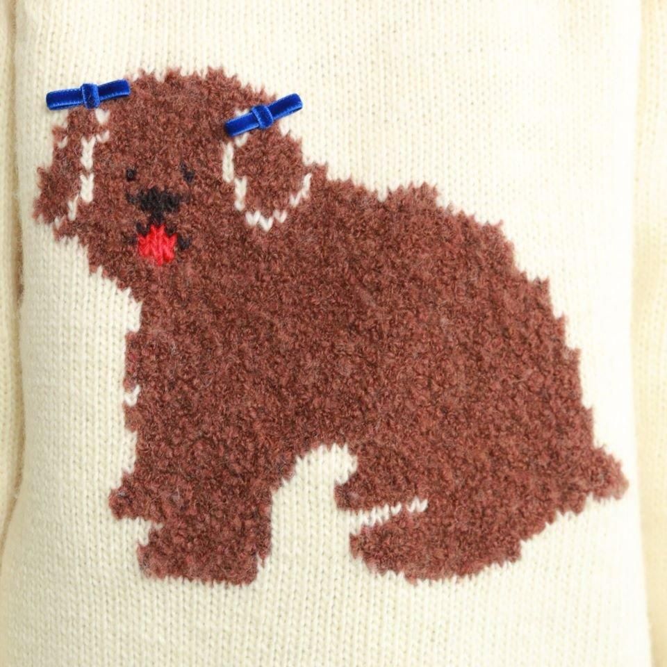 CHILD WOMAN - もふもふDOGインターシャ クルーネックプルオーバー