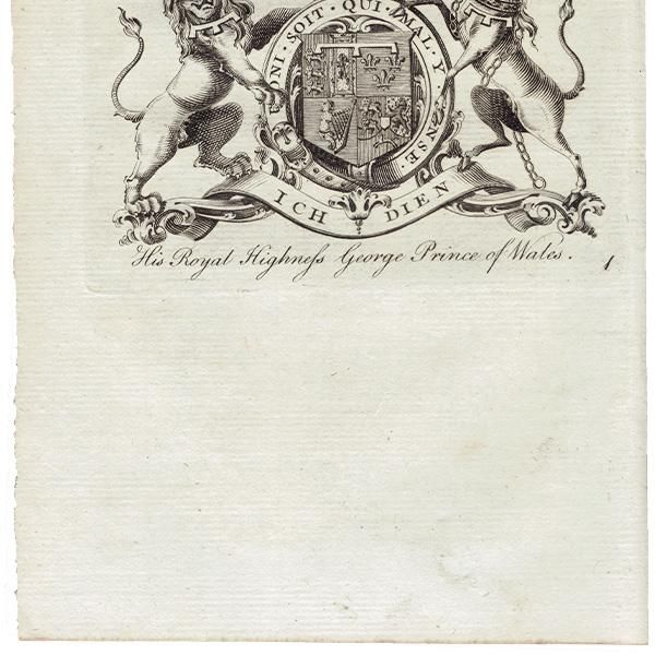 英国貴族の紋章 「His Royal Highness George Prince of Wales