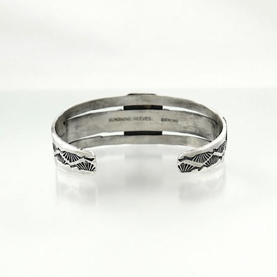 139mm】ホワイトターコイズバングル スプリット By Sunshine Reeves