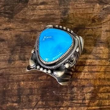 23号】ブルージェムターコイズリング By Delbert Gordon