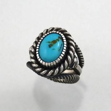 24.5号】ナチュラルターコイズリング イサカピーク By Sunshine Reeves