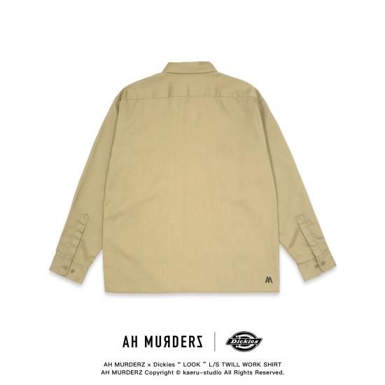 AH MURDERZ × Dickies “ LOOK ” L/S TWILL WORK SHIRT - KHAKI