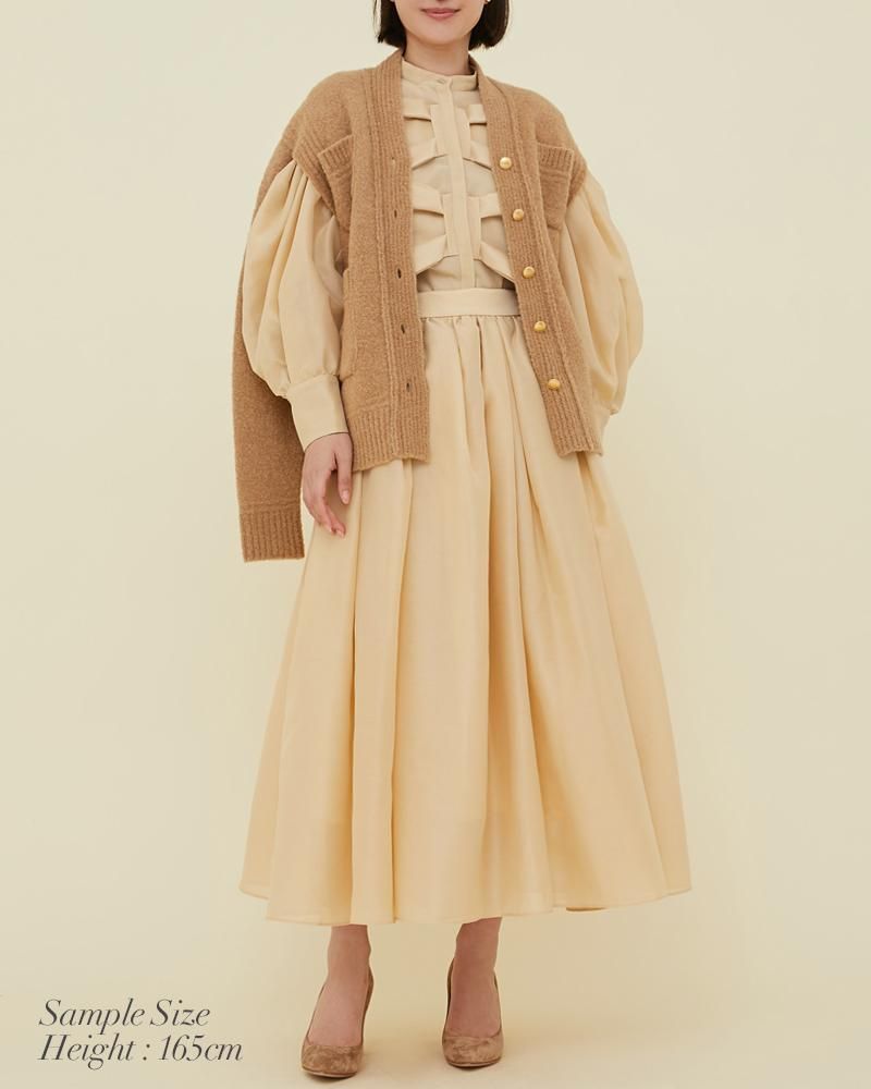 オーガンジースカート(ブラック) - seventen