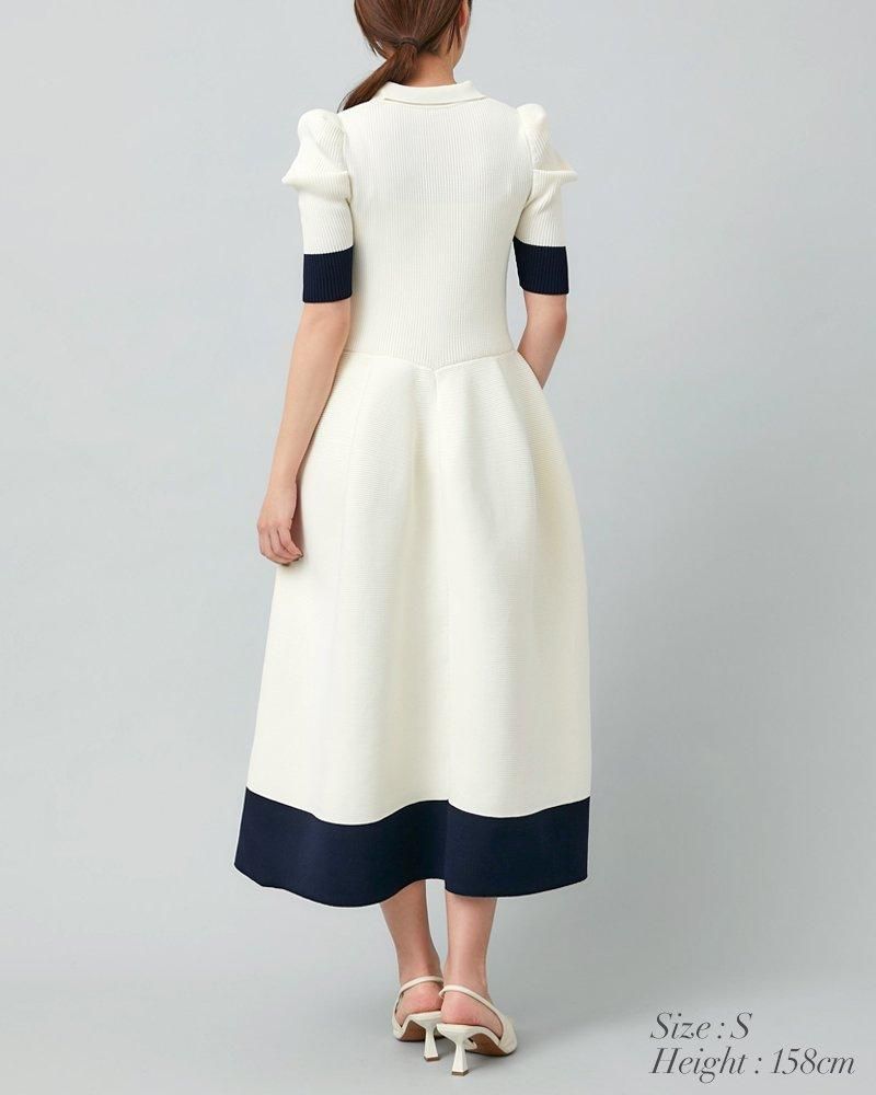 20％off】ポロニットドレス(ブラック) - seventen