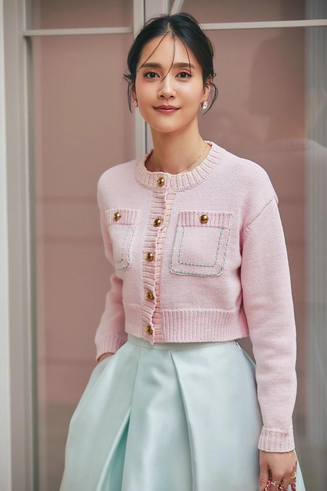 追加予約】【5月上旬～中旬頃配送】ハンドステッチカーディガン(ピンク