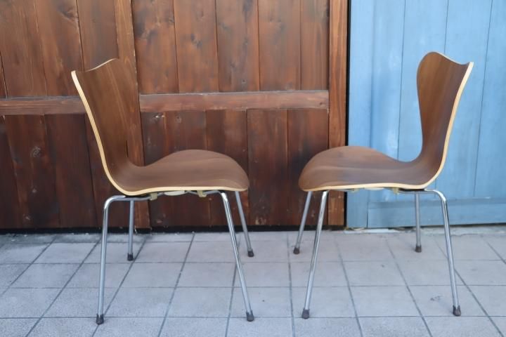 ウォールナット材◇セブンチェア◇2脚セット◇アルネ・ヤコブセン