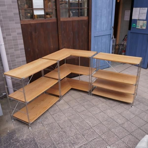 無印良品(MUJI)の人気のオーク材×ステンレス 3段コーナーユニット