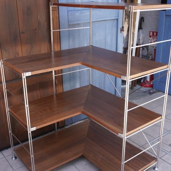 無印良品(MUJI)の人気のウォールナット材×ステンレス コーナーユニット