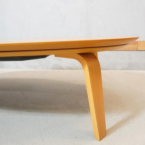 人気の無印良品(MUJI)のタモ材 楕円こたつです！積層合板を使用した