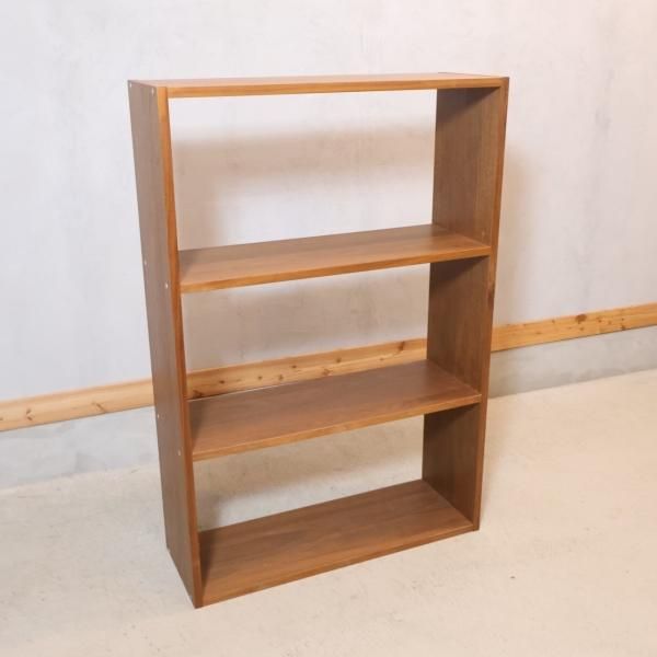 人気の無印良品(MUJI)のウォールナット材 ワイド・3段 スタッキング
