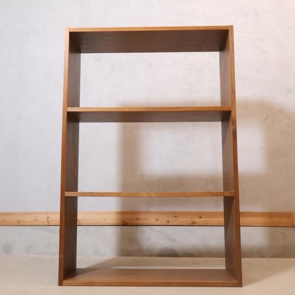 人気の無印良品(MUJI)のウォールナット材 ワイド・3段 スタッキング