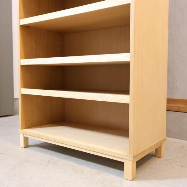 人気の無印良品のタモ材 木製収納です！！シンプルなデザインは本棚