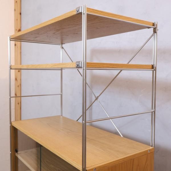 無印良品(MUJI)の人気のオーク材 ステンレス ユニットシェルフ