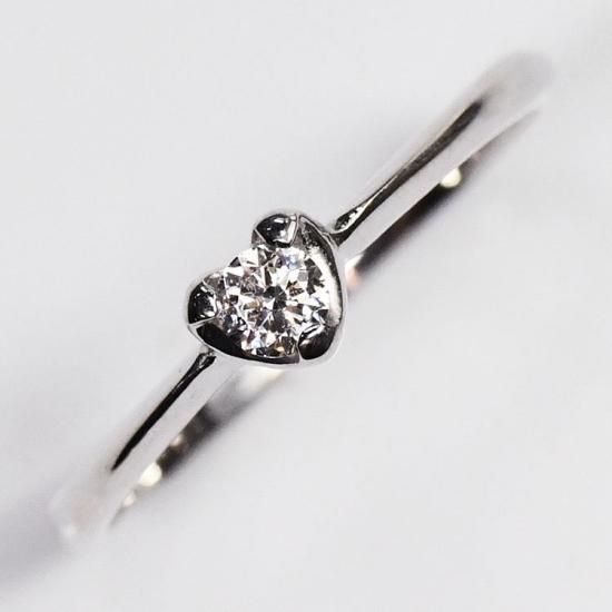 婚約指輪 プラチナ・ダイヤモンド0.1ct（SIクラス・鑑別書カード付