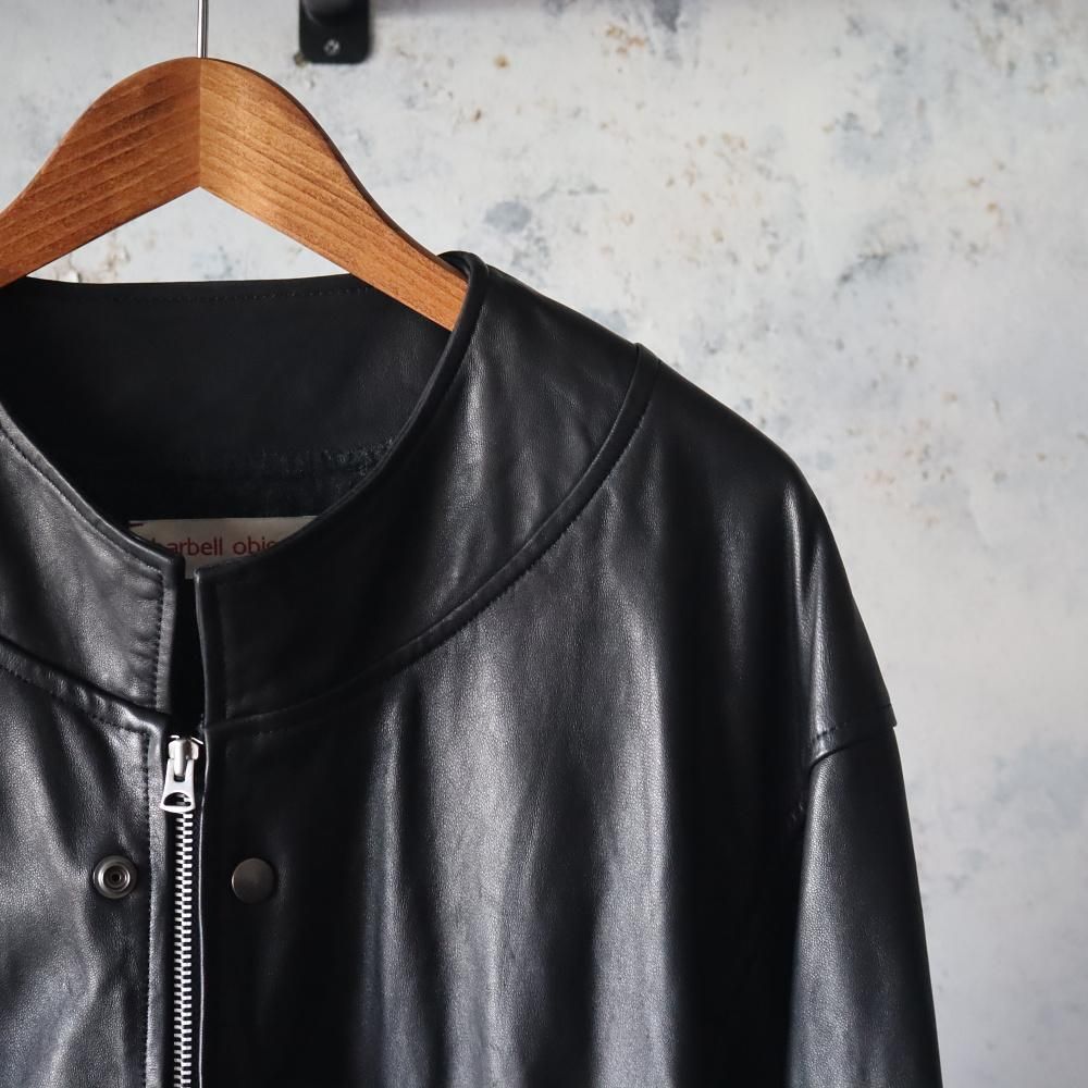 barbell object leather ns jkt(Fade black) - DIMPLE