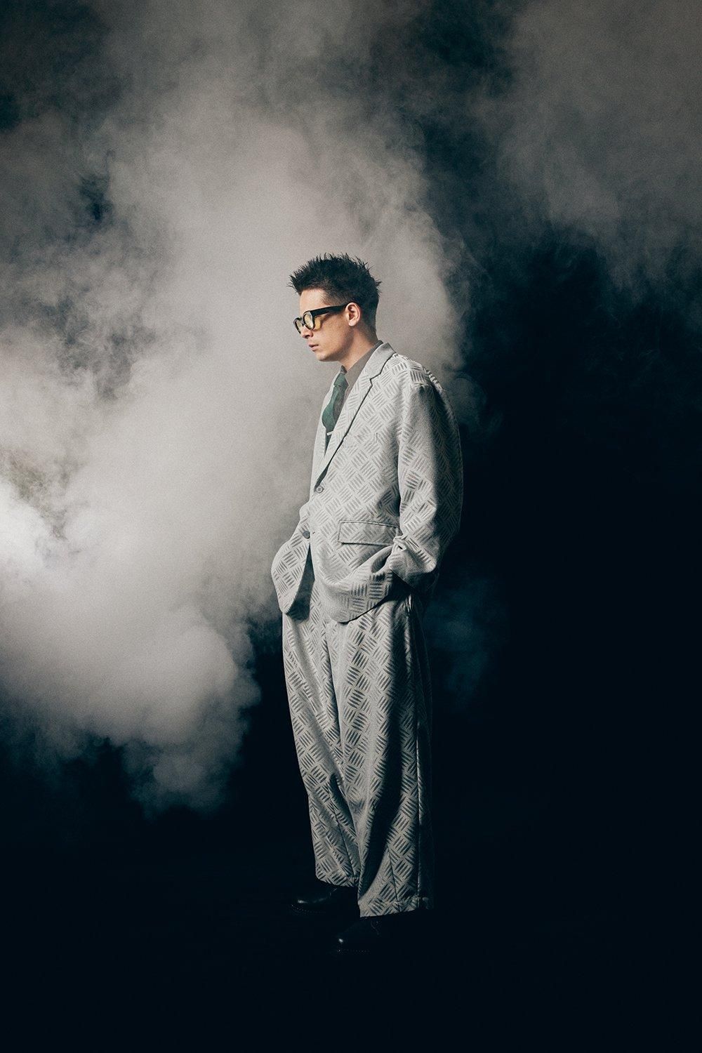 FORMAL CHECKER PLATE BAGGY SLACKS - TIGHTBOOTH® タイトブース