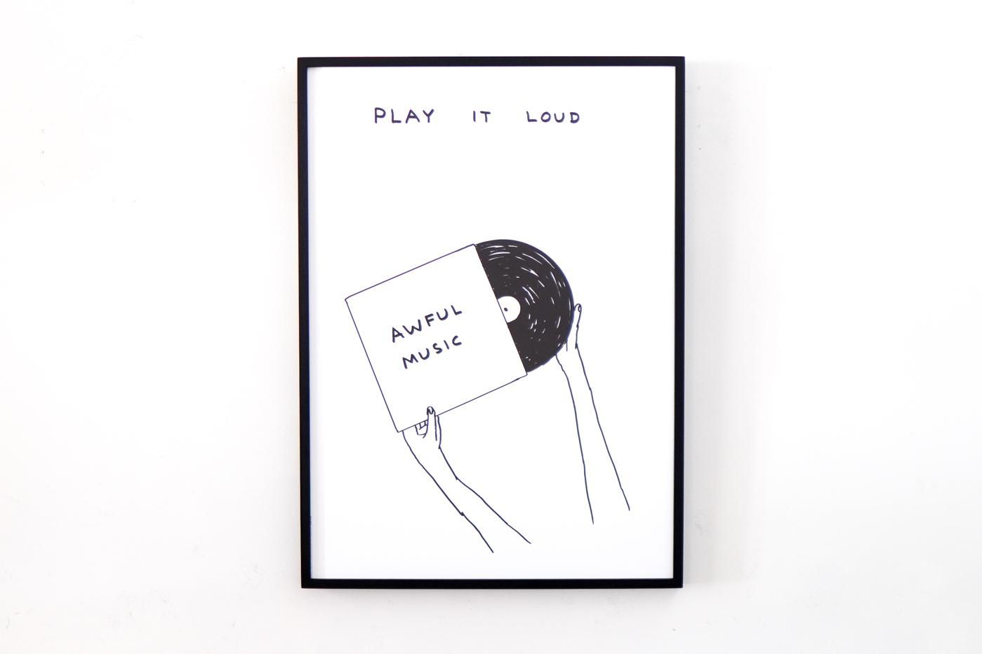 David Shrigley / Play it loud - イラスト ポスター - 輸入ポスター