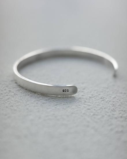 20/80 | STERLING SILVER ID BANGLE 5mm width | hazy