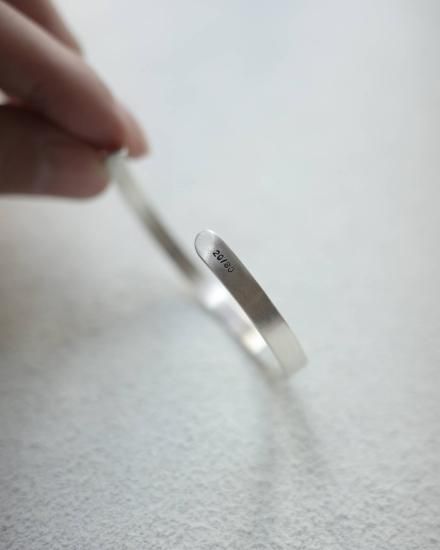 20/80 | STERLING SILVER ID BANGLE 5mm width | hazy