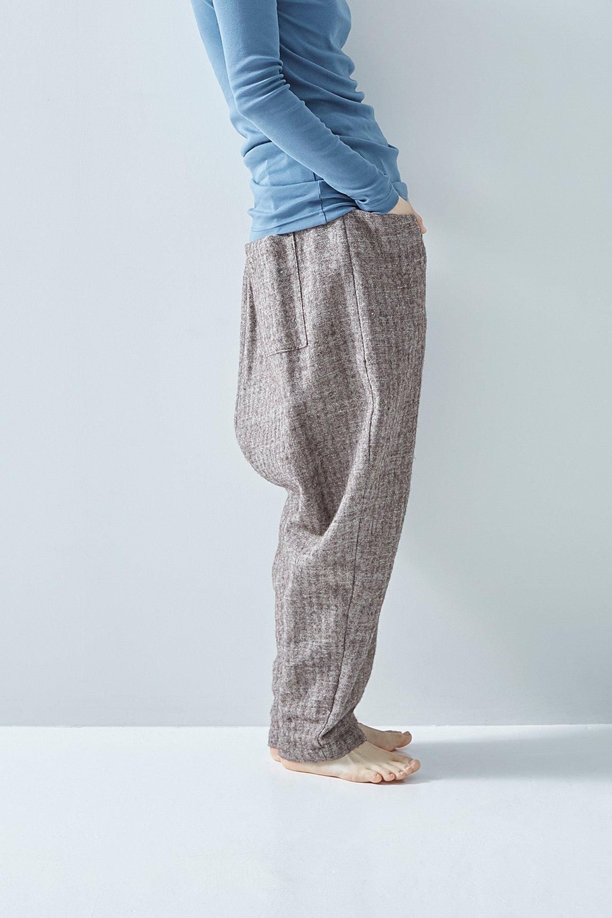 shetland wool linen sarrouel pants - atelier naruse｜Online store