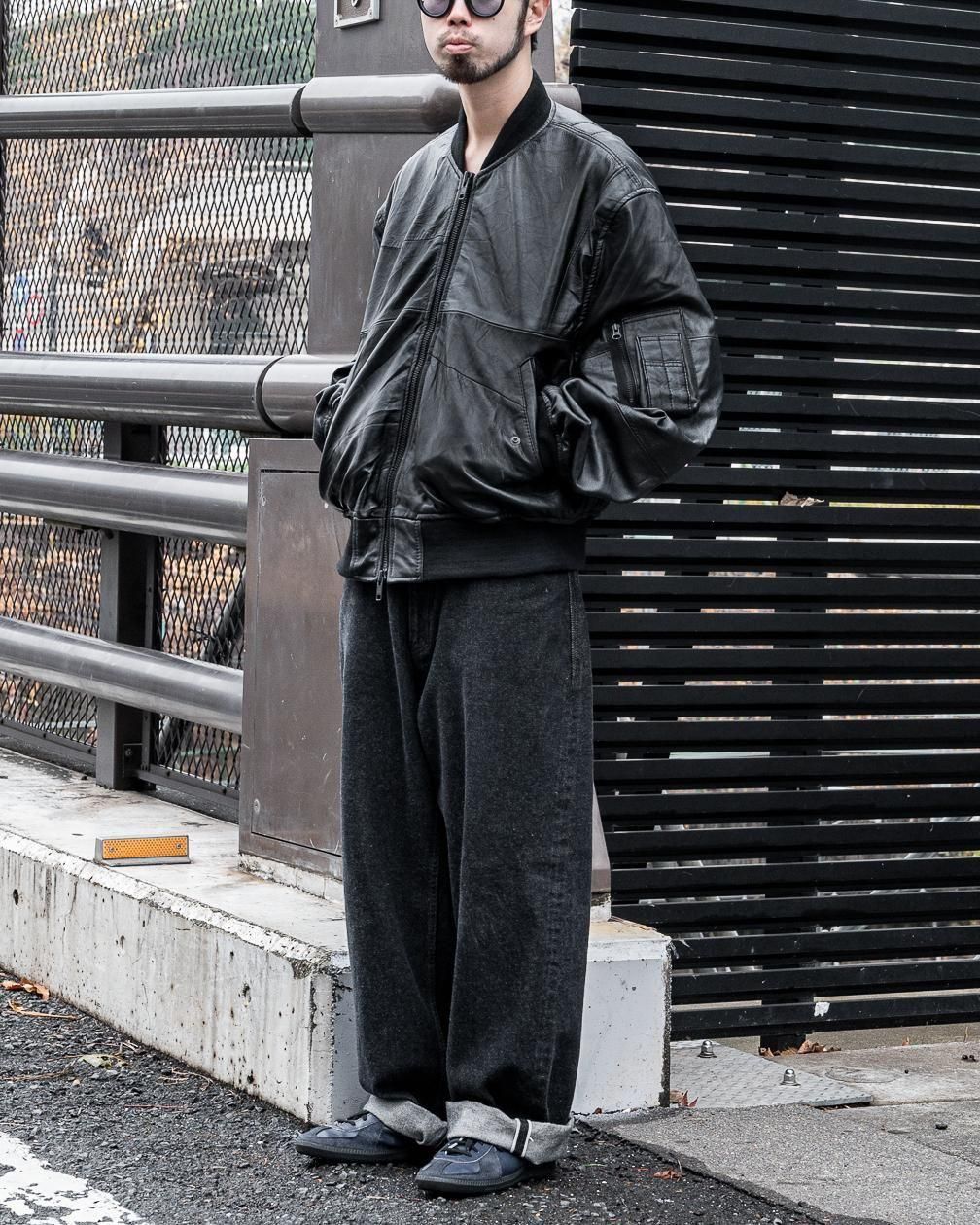 Vintage Black Lamb Leather MA-1 Jacket / TEENAGER Exclusive