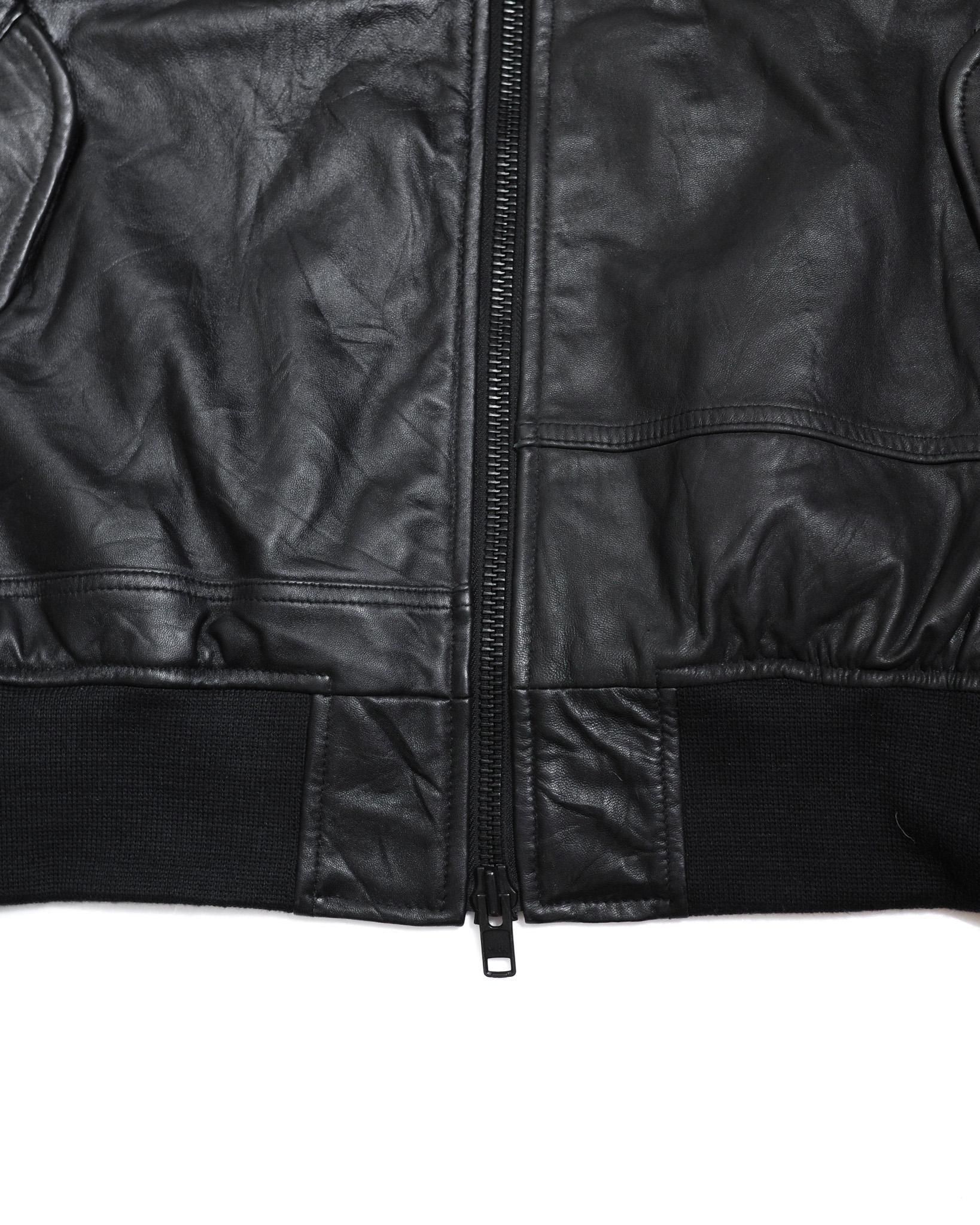 Vintage Black Lamb Leather MA-1 Jacket / TEENAGER Exclusive