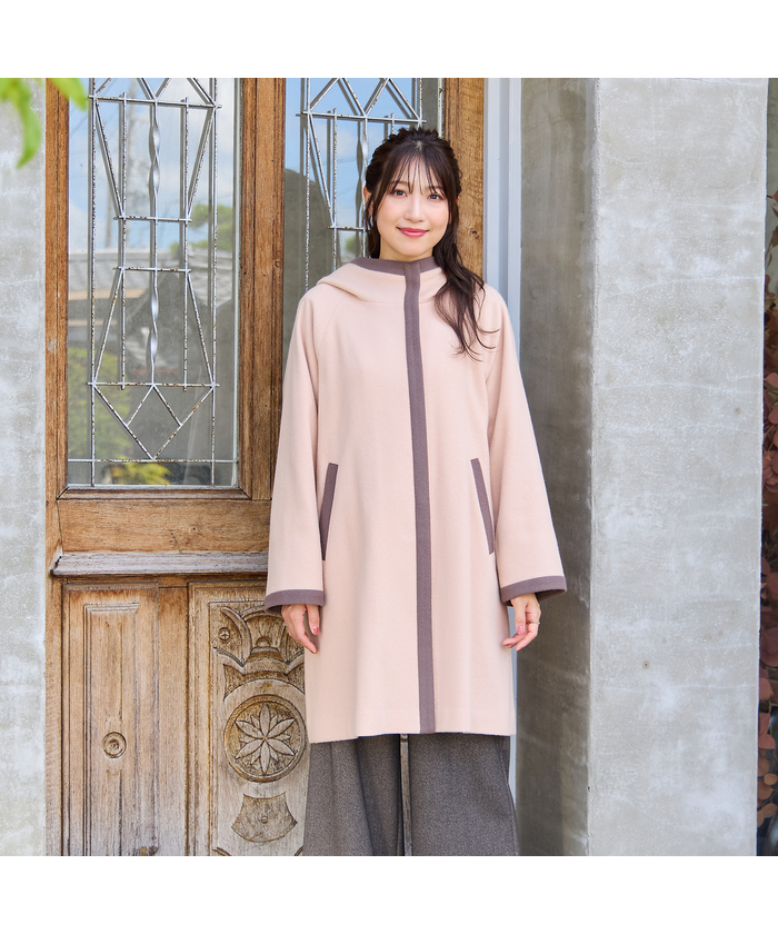 ローズティアラ RoseTiara フード付き配色切替えコート(508622014